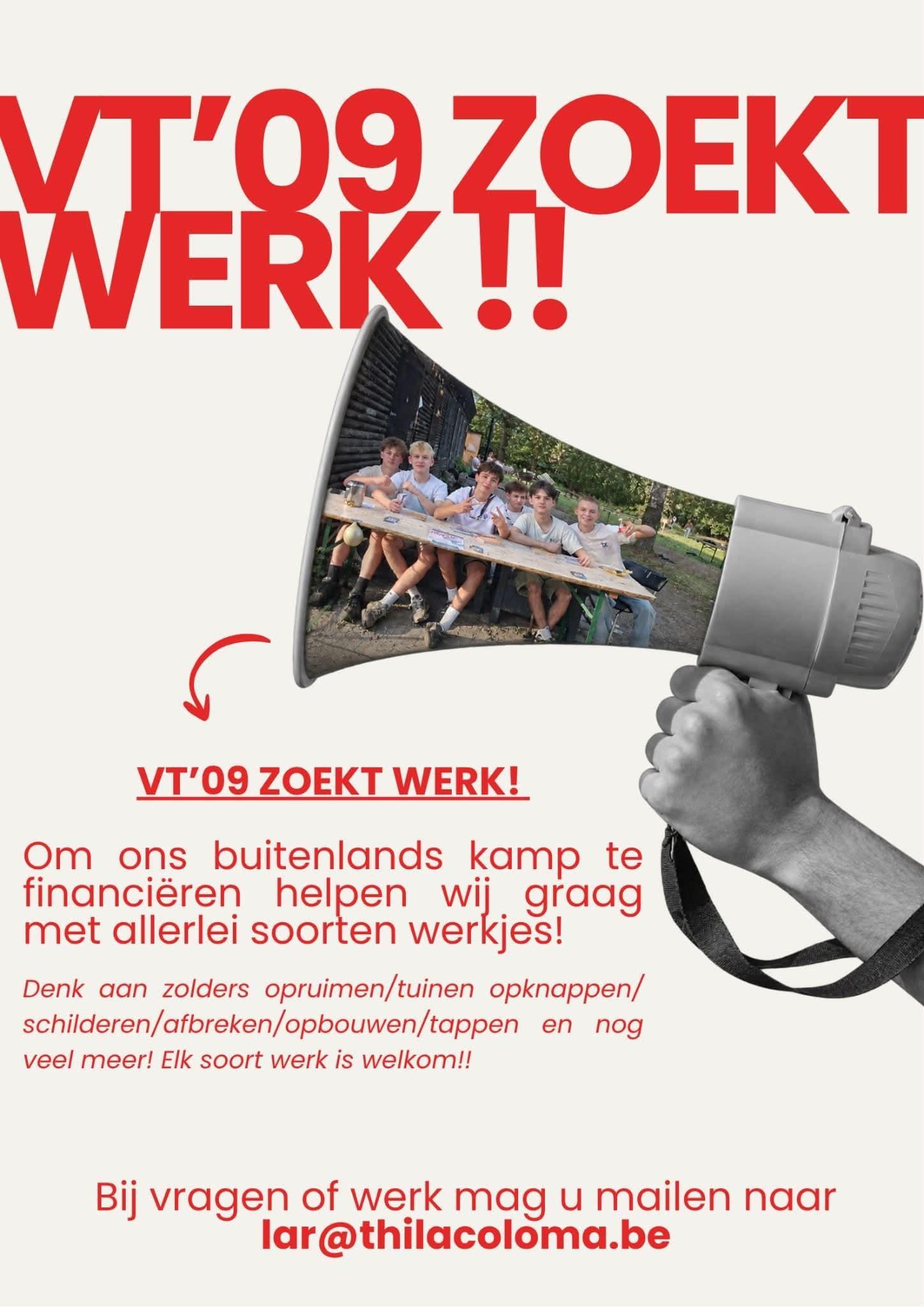 VT'09 zoekt werk! evenement
